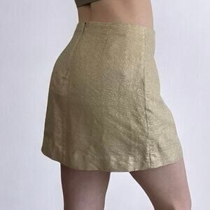 💙3 for $15 J. Crew Beige Gold Glittery Mini Skirt